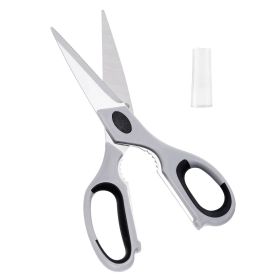 Kitchen Scissors, Durable Stainless Steel Kitchen Shears with Protective Sheath, Heavy Duty Cooking Shears Soft Grip Comfort Handle